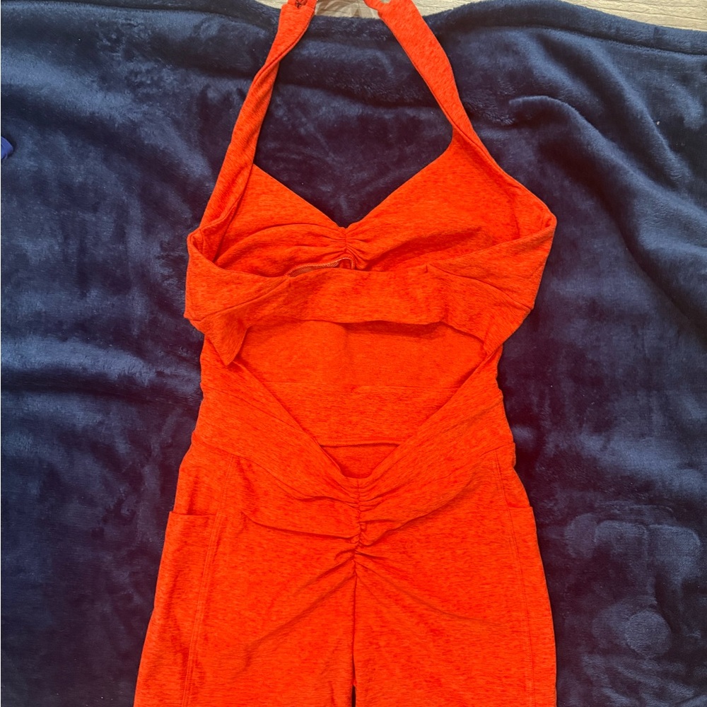 Bombshell Sportswear Bright Orange Active Jumpsuit - Picture 4 of 5